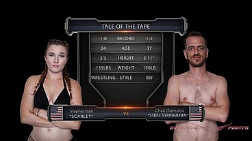 Stephie Staar vs Chad Diamond Mixed Wrestling