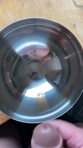 Cumshot in a metal bow