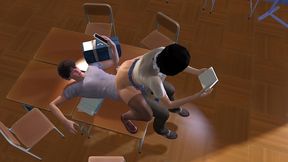 asian girl studying on top of her friend - 3d hentai
