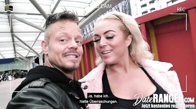 Her pussy juices gush hard when her big cock fucks her fingers 5 times