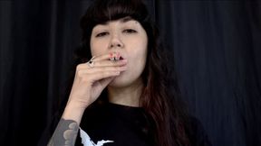 Savoring 2 menthol cigarettes