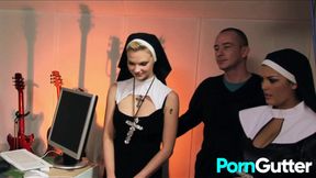 Horny Sluts Tara White and Jasmine Black Love Riding Cocks