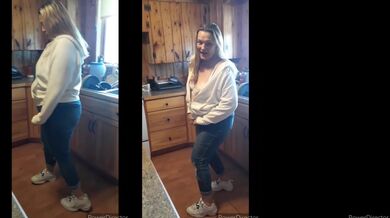 BBW wife dances in fetish solo party