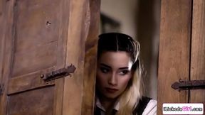 Lesbian BFFs strip down and pleasure each other on wedding day