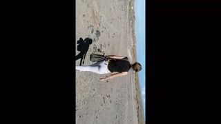 &nbsp;en la playa con voyeur