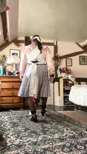 In vintage boniche outfit for a day
