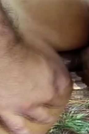 Blonde Skinny Shemale Fucked to Orgasm by a Thick Cock Outdoors