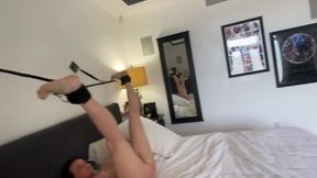 Bonnie chained to a wall Spread Eagle & served up to Pleasure a Throbbing &mdash;  Horny Dick  4K