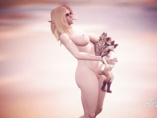 Shemale hentai Giantess Impregnates Flying Fox Creature