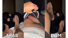 Foot massage turned into foot worship session with Arab Master