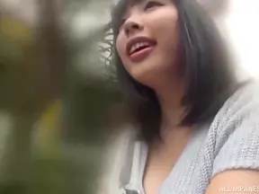 Shy Sweater-Covered Japanese Beauty Joins Him at Hotel Room for Hot Sex