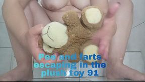 Pee and farts escaping in the plush toy 91