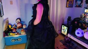 Hotwife Dressed as Merlina Fucks Her Lover