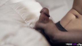 Reluctant stepmom helps son fuck amid tickle stocks