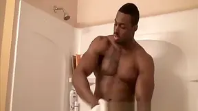 Black Muscle Hunk Showers
