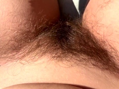 Trimming my hairy bush and hairy legs with machine