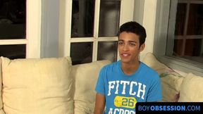 Interviewed twink's intense stroking to thick loads