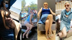 Public legs spread orgasm&#x1F4A6; collection (20 scenes of public intimacy)