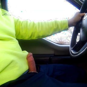 TheMilkman618 Milks his cock while driving lots of cum