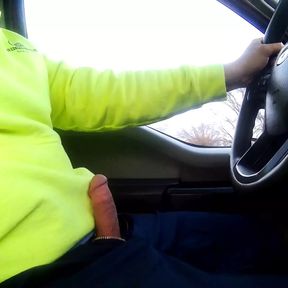 TheMilkman618 Milks his cock while driving lots of cum