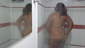 Hot Latina gets a delicious massage on her tits and pussy
