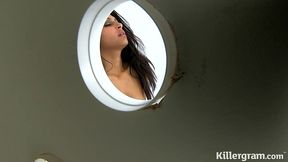 desi indian cum slut miya rai loves to suck big fat cocks in the gloryhole and fill her wet pussy with them