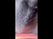 Petite brunette gets wet pussy busted open DVP style