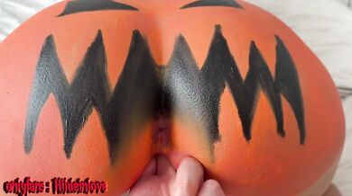 Halloween Blonde Amateur Pumpkin Slut Choked Doggystyle Creamed
