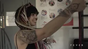 Hot brunette masturbating in the gym (Fever Films)