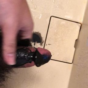 Cum black paint from dick