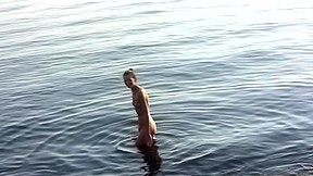 Dasi West in beach posing vid with an amateur hot babe