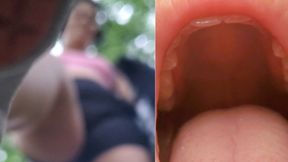 Giantess Sits, Steps On, And Swallows You (Public Vore)