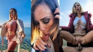 Littleangel84 - Super risky public blowjob at leman lake and creampie in the Swiss countryside