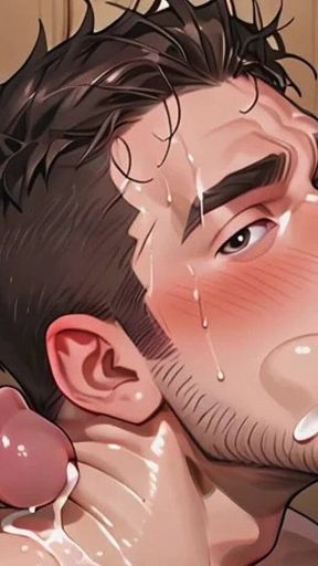 Young Gay Man Gives a Sloppy Blowjob to Several Strange Men in a Glory Hole. Hentai Animation Yaoi