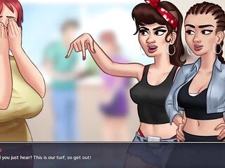 Shy beauty with large melons give me a tugjob - Summertime Saga - Judith's All Scenes