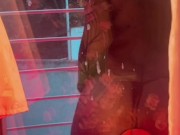 I undress on my balcony when I'm really horny