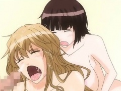 Shemale anime threesome hard fucking