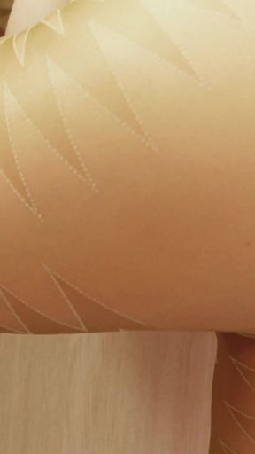 Pantyhose fetish femdom dirty talk, cuckold and CEI sexy point of view POV video squirt masturbation