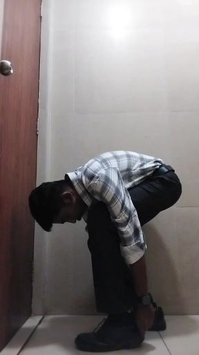 HeadmasterDumbfag Shithin 50 Balls slaping using belt and Faceslap at work