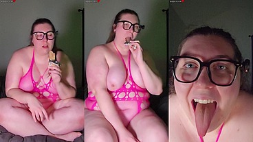 Thick ASMR Snack Time: Chewing Protein Bar, Gulping Body Armor and Dirty Talk Tease (4K Portrait)