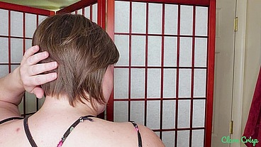 April 2026 Haircut Before and After - Short Hair Brunette MILF