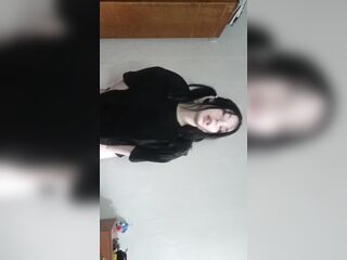 An aroused woman in a fondle.