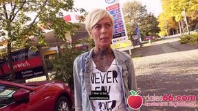 Blonde MILF Vicky Gets Wild Behind the Gas Station!