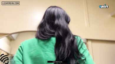 Hot sex on the train with tongue piercing rough guy