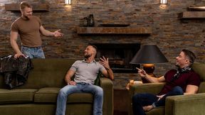 Ripped Studs Skyy Knox, Zayne Roman, and Logan Stevens Pound Each Other Raw - Icon Male