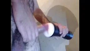 Thick Cock Rubbing the Hole in Intense Solo Gay Masturbation Session