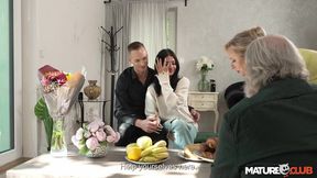 MatureClub - Mother-in-Law Hanka Can't Pass on a Huge Tool of Her Son-in-Law