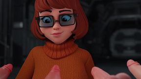 3d animated busty Velma is getting all her holes fucked hard by ghost cocks