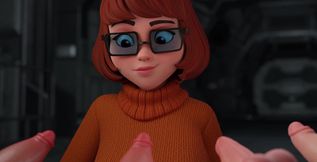 3d animated busty Velma is getting all her holes fucked hard by ghost cocks