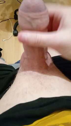 Guy cums from handjob